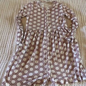 Kate Quinn Polka Dot Button-Up Dress